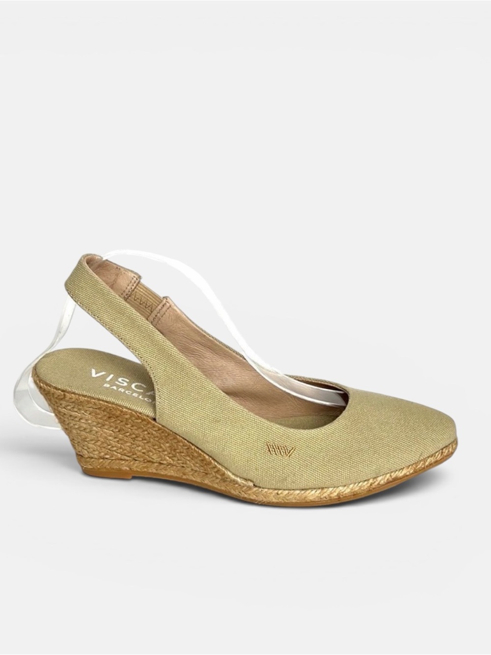 NWOB VISCATA  Barcelona Canvas Sandal Wedged Canvas Espadrilles sz 38 US 6,5 - 7
